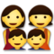 Family: Woman, Woman, Boy, Boy emoji on LG